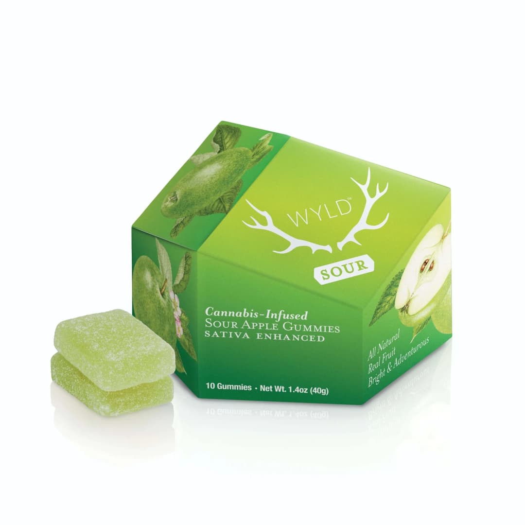 WYLD | Sour Apple | 10 Gummies | 10mg THC per gummy